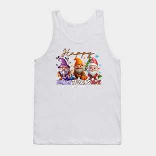 Happy Hallothanksmas Gnomes #1 Tank Top